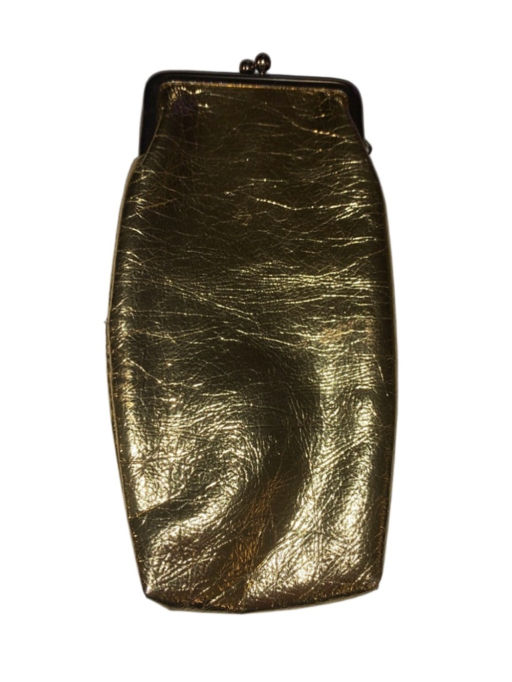 Women's Unbranded Vintage Gold faux leather Glasses Case One Size